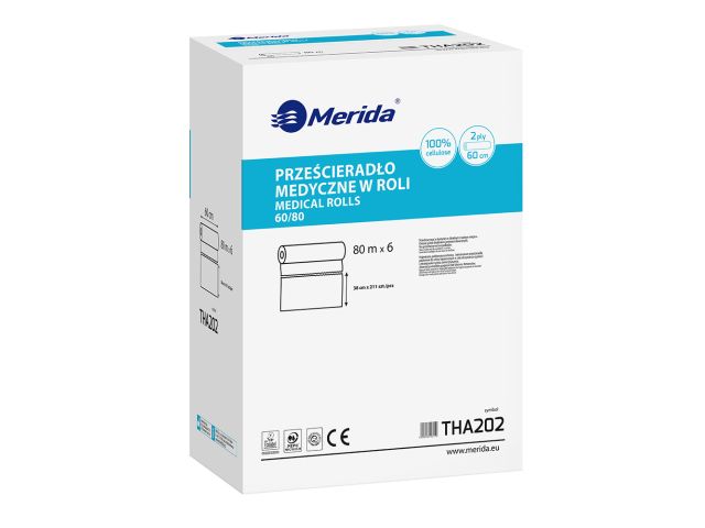 Karton 6 rolek prześcieradeł medycznych celulozowych super białych 60 cm